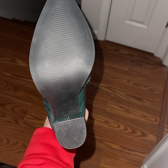 Emerald Green High Knee Boots - Picture 3 of 4